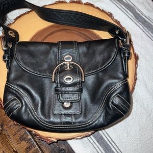 Leather a coach shoulder bag